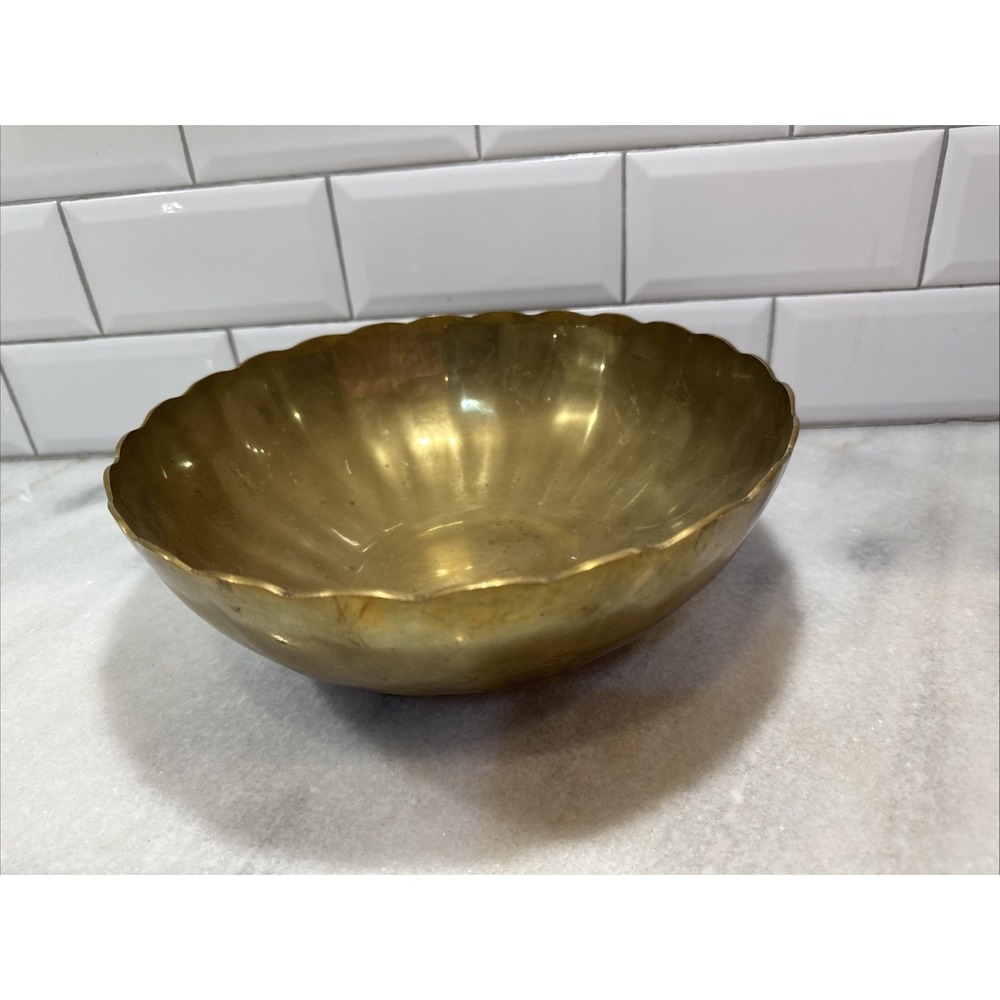 Andrea By Sadek Solid Brass Bowl OLA0052 - Picture 1 of 13
